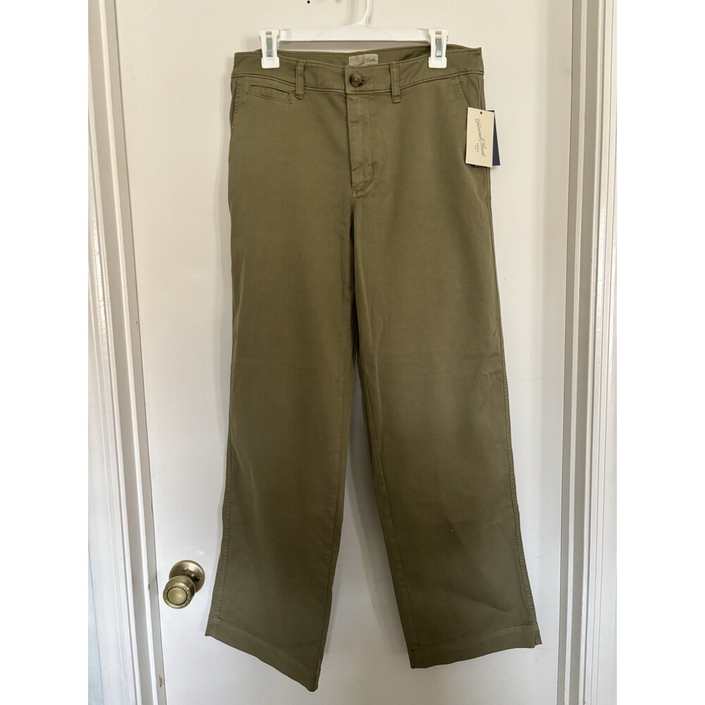 Women's Mid-Rise Straight Leg Relaxed Chino Pants - Universal Thread Olive Green